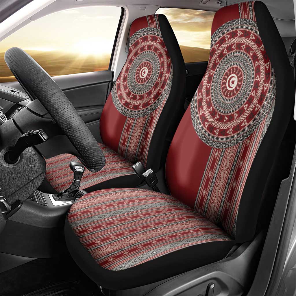 Tunisia Bakhnug Motif Car Seat Cover Traditional Tunisian Embroidery Inspired - African Pride