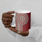 Tunisia Bakhnug Motif Ceramic Mug Traditional Tunisian Embroidery Inspired - African Pride