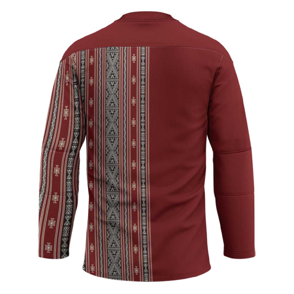 Tunisia Bakhnug Motif Hockey Jersey Traditional Tunisian Embroidery Inspired - African Pride