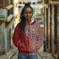 Tunisia Bakhnug Motif Hoodie Traditional Tunisian Embroidery Inspired - African Pride