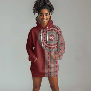 Tunisia Bakhnug Motif Hoodie Dress Traditional Tunisian Embroidery Inspired - African Pride
