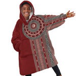 Tunisia Bakhnug Motif Kid Wearable Blanket Hoodie Traditional Tunisian Embroidery Inspired - African Pride