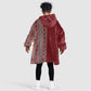 Tunisia Bakhnug Motif Kid Wearable Blanket Hoodie Traditional Tunisian Embroidery Inspired - African Pride