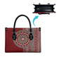 Tunisia Bakhnug Motif Leather Bag Traditional Tunisian Embroidery Inspired - African Pride