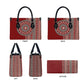 Tunisia Bakhnug Motif Leather Bag Traditional Tunisian Embroidery Inspired - African Pride