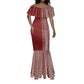 Tunisia Bakhnug Motif Mermaid Dress Traditional Tunisian Embroidery Inspired - African Pride