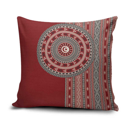 Tunisia Bakhnug Motif Pillow Cover Traditional Tunisian Embroidery Inspired - African Pride
