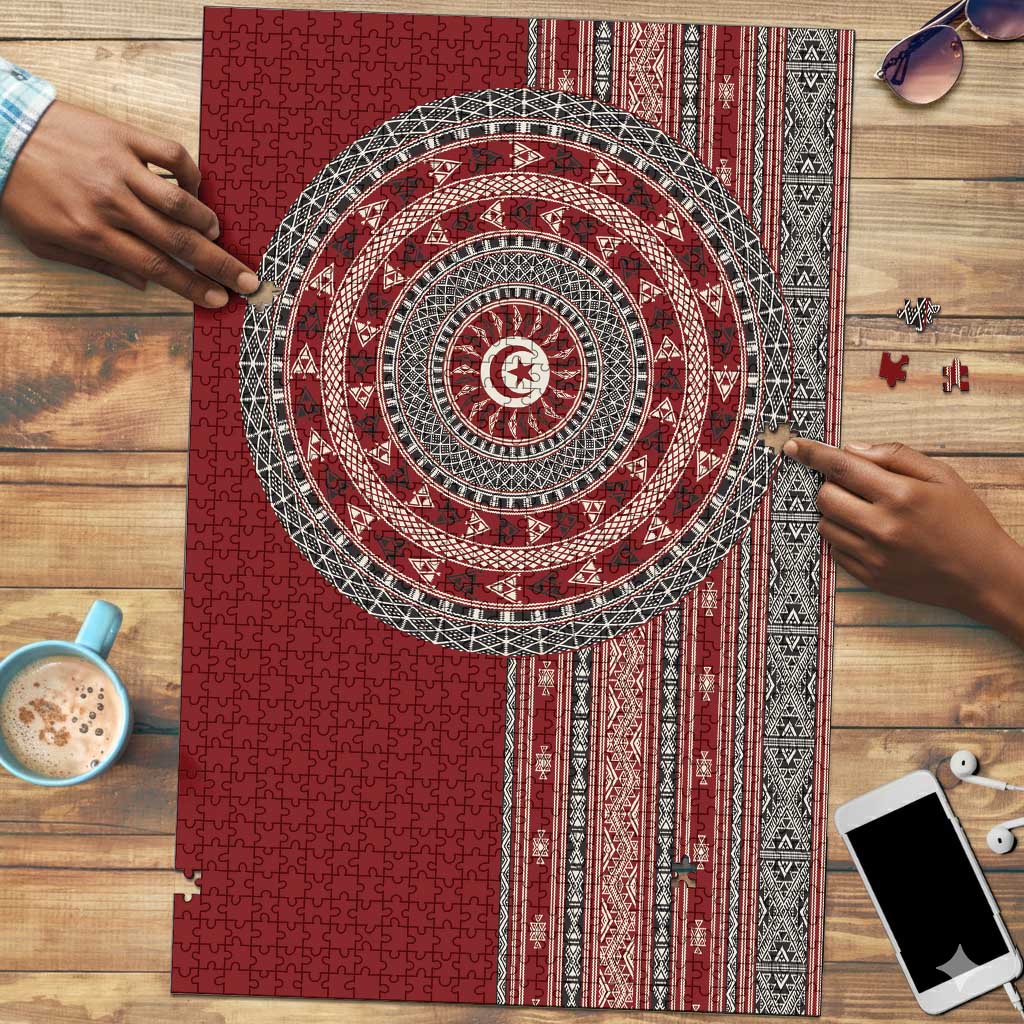Tunisia Bakhnug Motif Puzzle Traditional Tunisian Embroidery Inspired - African Pride