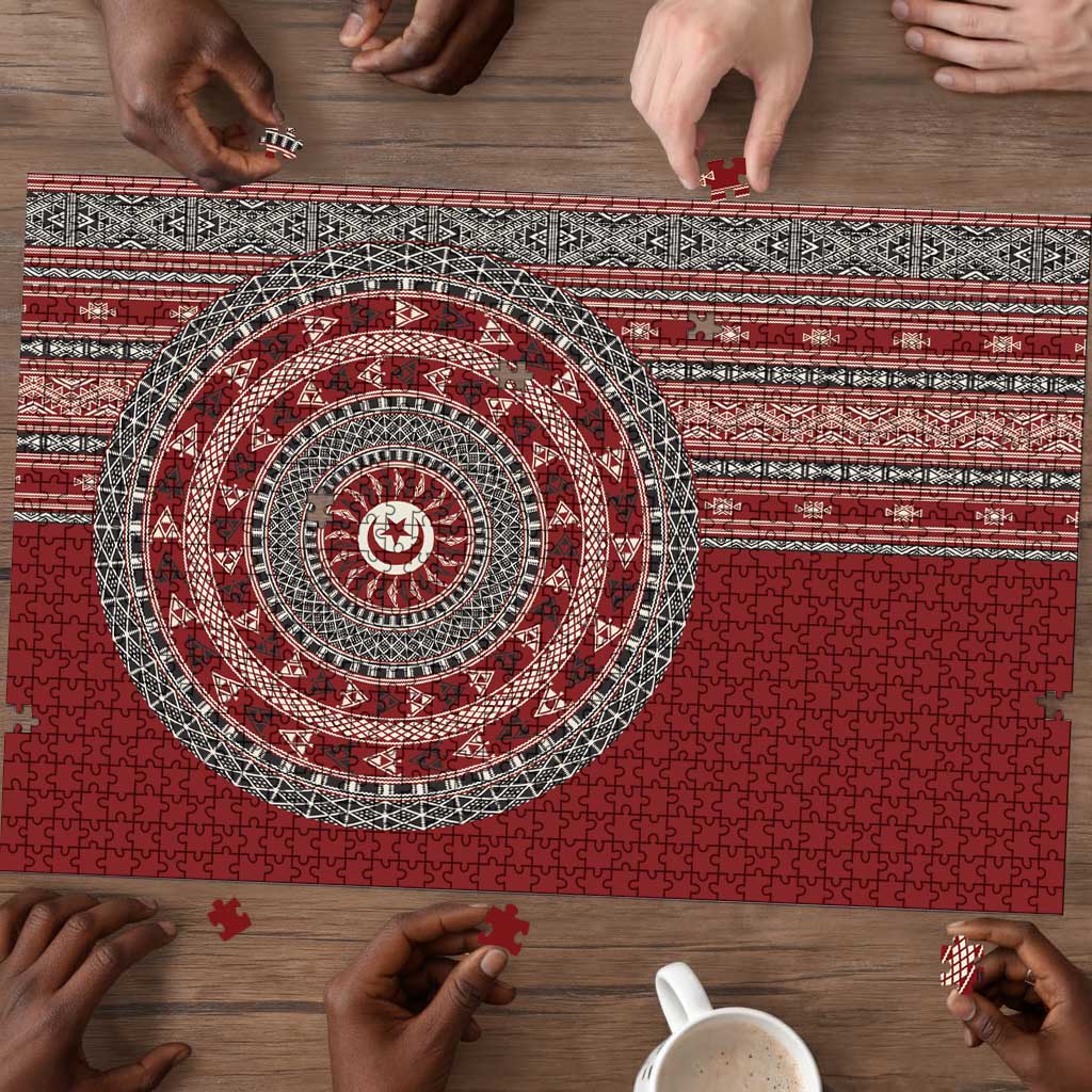 Tunisia Bakhnug Motif Puzzle Traditional Tunisian Embroidery Inspired - African Pride