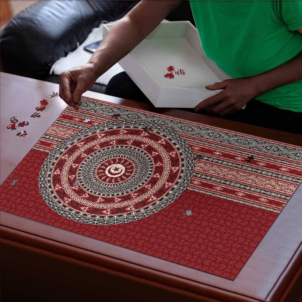 Tunisia Bakhnug Motif Puzzle Traditional Tunisian Embroidery Inspired - African Pride