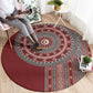Tunisia Bakhnug Motif Round Carpet Traditional Tunisian Embroidery Inspired - African Pride