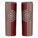 Tunisia Bakhnug Motif Skinny Tumbler Traditional Tunisian Embroidery Inspired - African Pride
