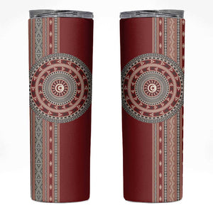 Tunisia Bakhnug Motif Skinny Tumbler Traditional Tunisian Embroidery Inspired - African Pride
