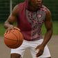 Tunisia Bakhnug Motif Sleeveless Hoodie Traditional Tunisian Embroidery Inspired - African Pride