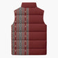 Tunisia Bakhnug Motif Sleeveless Puffer Jacket Traditional Tunisian Embroidery Inspired - African Pride