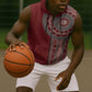 Tunisia Bakhnug Motif Sleeveless Zip Hoodie Traditional Tunisian Embroidery Inspired - African Pride