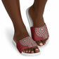 Tunisia Bakhnug Motif Slide Sandals Traditional Tunisian Embroidery Inspired - African Pride
