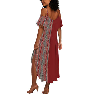 Tunisia Bakhnug Motif Summer Maxi Dress Traditional Tunisian Embroidery Inspired LT9