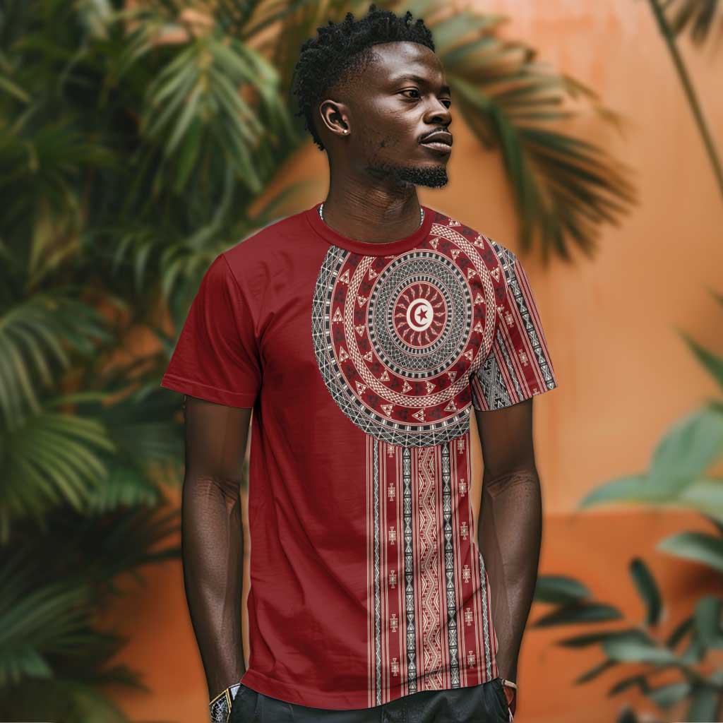 Tunisia Bakhnug Motif T shirt Traditional Tunisian Embroidery Inspired LT9
