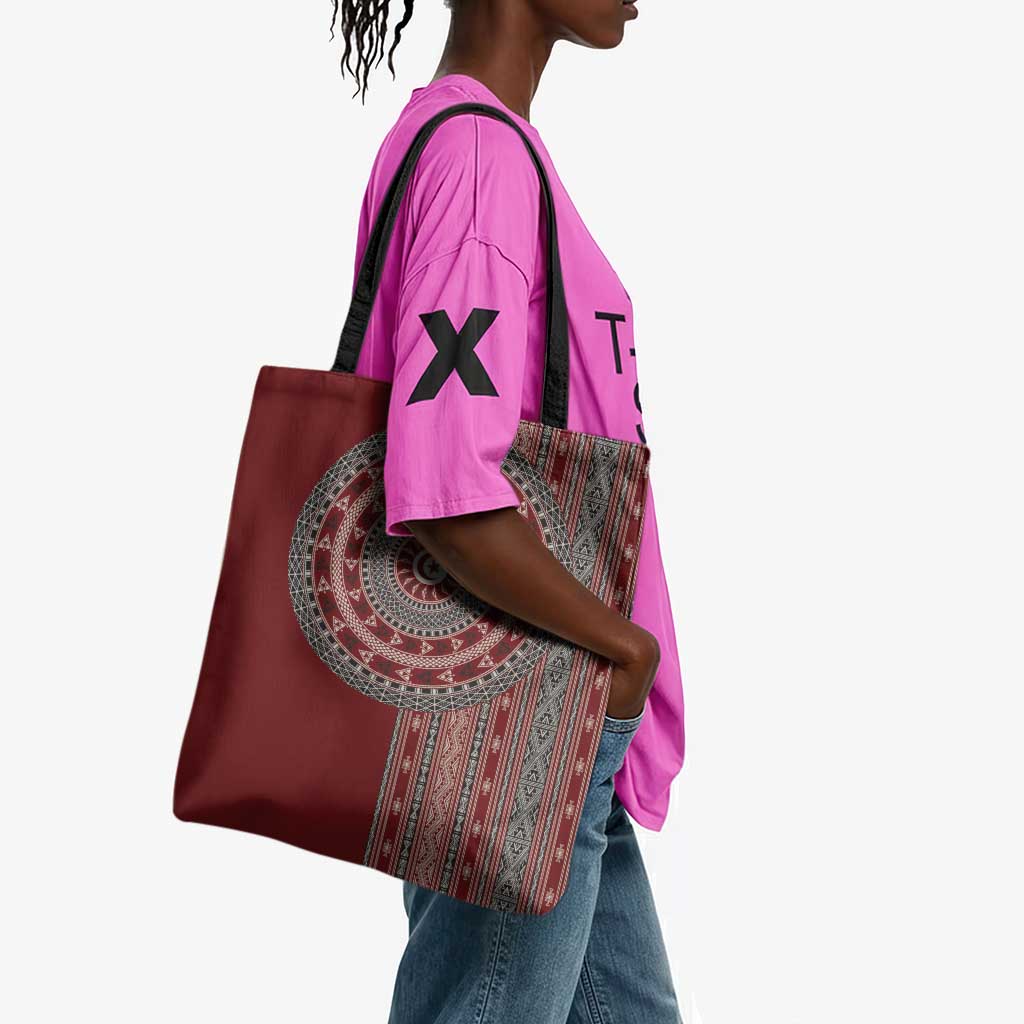 Tunisia Bakhnug Motif Tote Bag Traditional Tunisian Embroidery Inspired - African Pride
