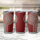 Tunisia Bakhnug Motif Tumbler Cup Traditional Tunisian Embroidery Inspired - African Pride
