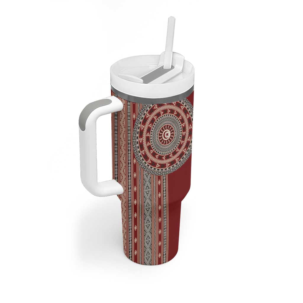 Tunisia Bakhnug Motif Tumbler With Handle Traditional Tunisian Embroidery Inspired - African Pride