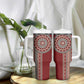 Tunisia Bakhnug Motif Tumbler With Handle Traditional Tunisian Embroidery Inspired - African Pride