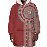 Tunisia Bakhnug Motif Wearable Blanket Hoodie Traditional Tunisian Embroidery Inspired - African Pride