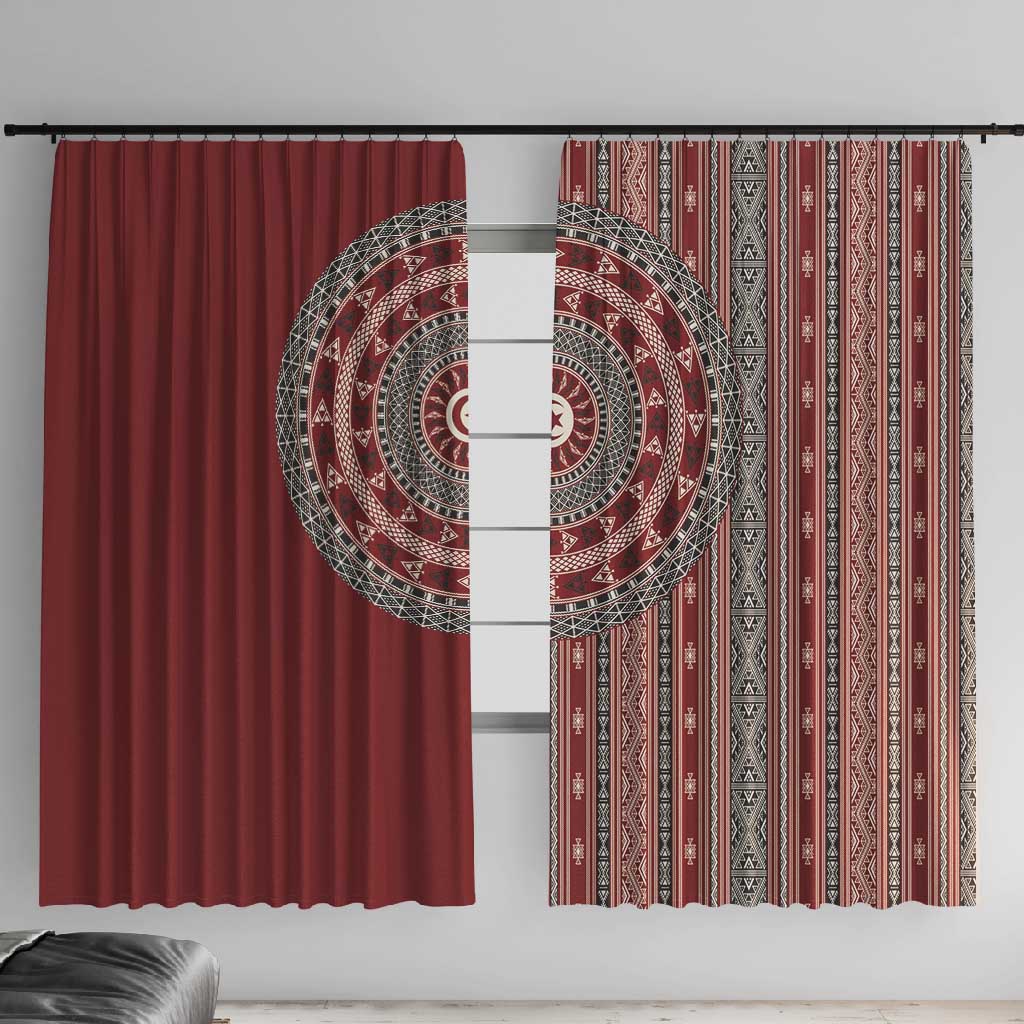 Tunisia Bakhnug Motif Window Curtain Traditional Tunisian Embroidery Inspired - African Pride