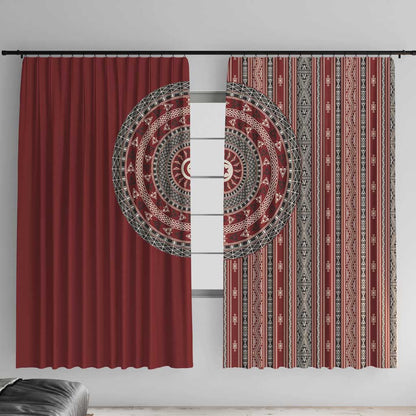 Tunisia Bakhnug Motif Window Curtain Traditional Tunisian Embroidery Inspired - African Pride
