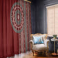 Tunisia Bakhnug Motif Window Curtain Traditional Tunisian Embroidery Inspired - African Pride