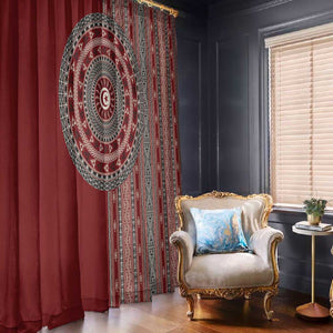 Tunisia Bakhnug Motif Window Curtain Traditional Tunisian Embroidery Inspired - African Pride