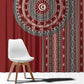 Tunisia Bakhnug Motif Window Curtain Traditional Tunisian Embroidery Inspired - African Pride