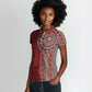 Tunisia Bakhnug Motif Women Polo Shirt Traditional Tunisian Embroidery Inspired LT9