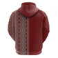 Tunisia Bakhnug Motif Zip Hoodie Traditional Tunisian Embroidery Inspired - African Pride
