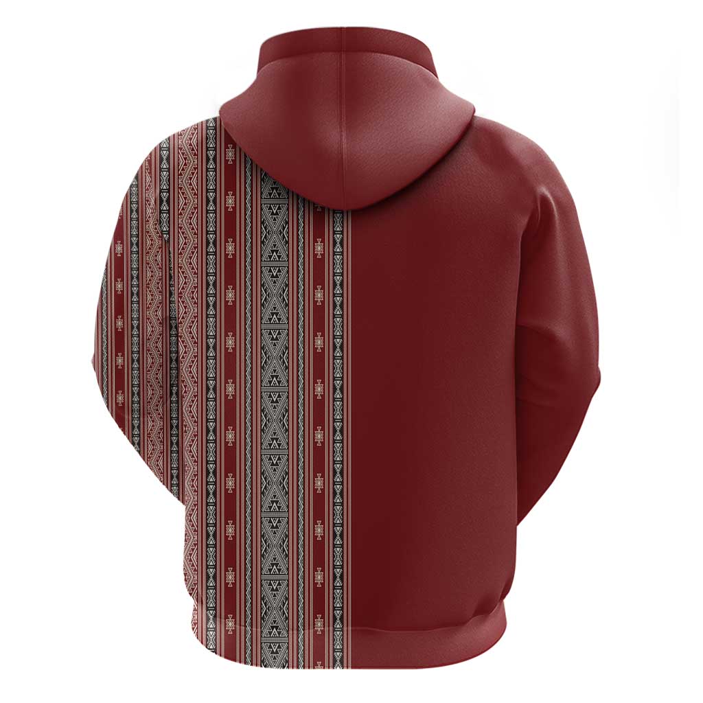 Tunisia Bakhnug Motif Zip Hoodie Traditional Tunisian Embroidery Inspired - African Pride