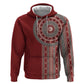 Tunisia Bakhnug Motif Zip Hoodie Traditional Tunisian Embroidery Inspired - African Pride