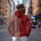 Tunisia Bakhnug Motif Zip Hoodie Traditional Tunisian Embroidery Inspired - African Pride