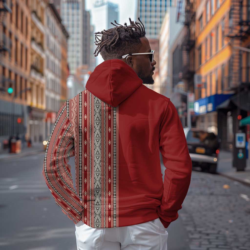 Tunisia Bakhnug Motif Zip Hoodie Traditional Tunisian Embroidery Inspired - African Pride