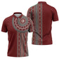 Tunisia Bakhnug Motif Zipper Polo Shirt Traditional Tunisian Embroidery Inspired - African Pride