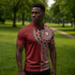 Tunisia Bakhnug Motif Zipper Polo Shirt Traditional Tunisian Embroidery Inspired - African Pride