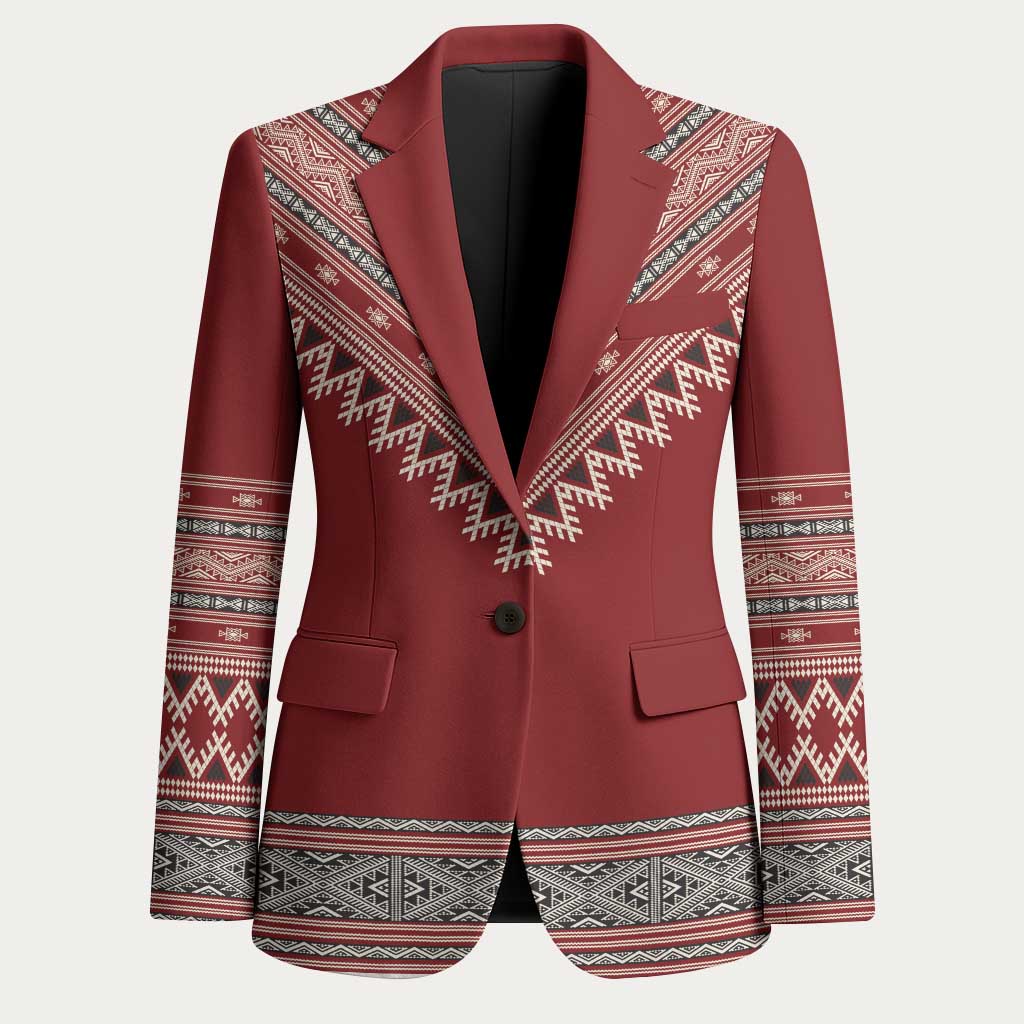 Tunisian Embroidery Pattern Blazer - African Pride