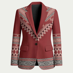 Tunisian Embroidery Pattern Blazer - African Pride