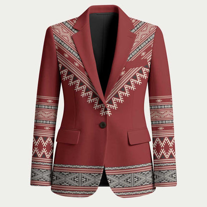Tunisian Embroidery Pattern Blazer - African Pride