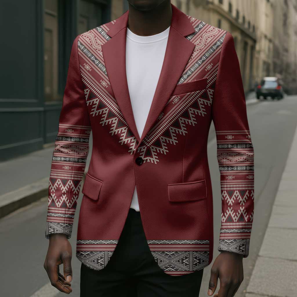 Tunisian Embroidery Pattern Blazer - African Pride