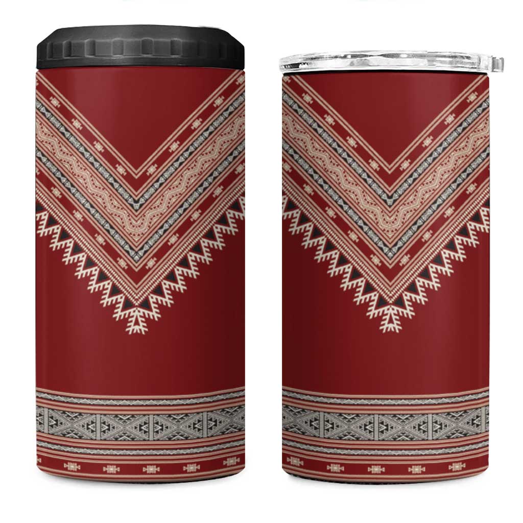 Tunisian Embroidery Pattern 4 in 1 Can Cooler Tumbler - African Pride