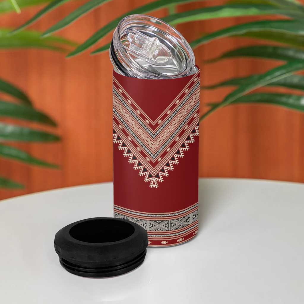 Tunisian Embroidery Pattern 4 in 1 Can Cooler Tumbler - African Pride