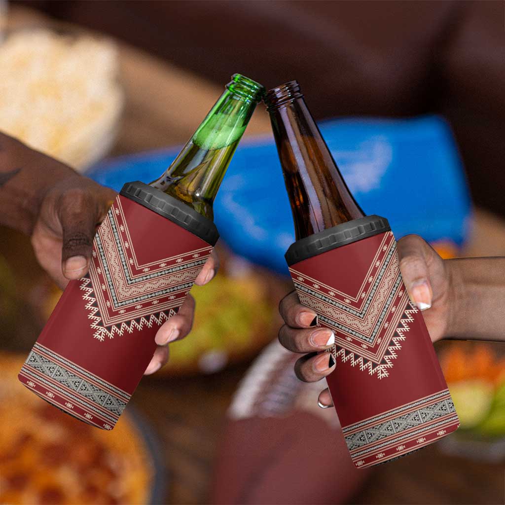 Tunisian Embroidery Pattern 4 in 1 Can Cooler Tumbler - African Pride