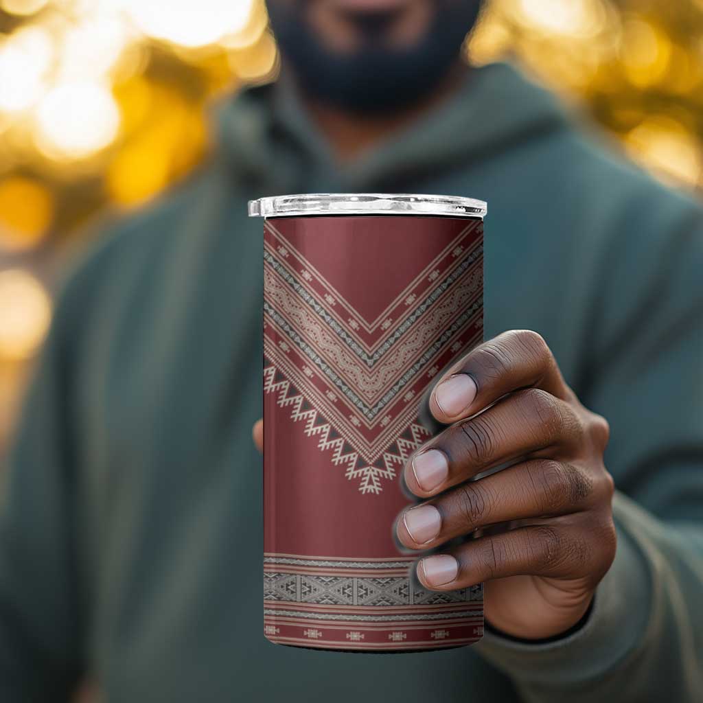 Tunisian Embroidery Pattern 4 in 1 Can Cooler Tumbler - African Pride