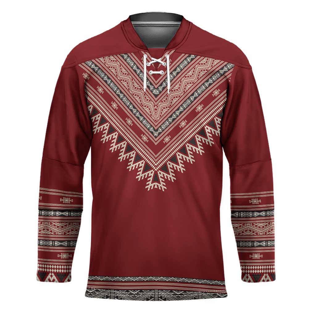 Tunisian Embroidery Pattern Hockey Jersey - African Pride